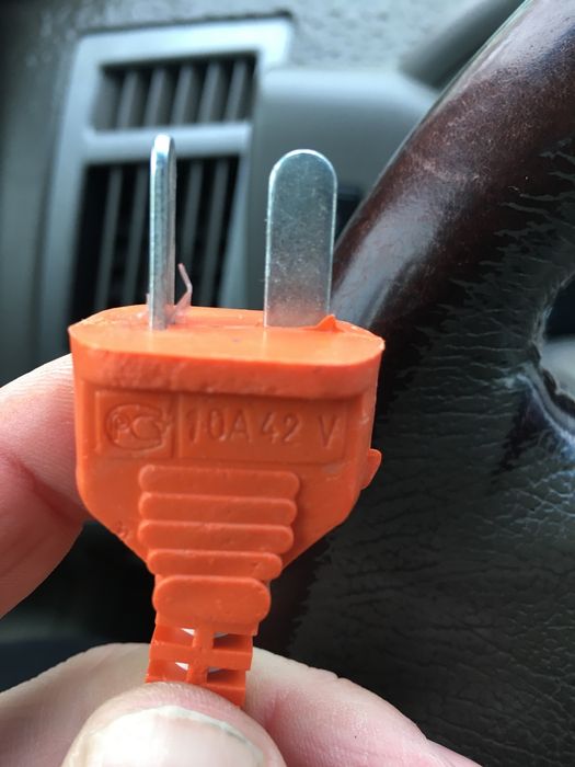 Вилка У-87-РБ плоские контакты ВШ-П-2-IP43-01-10/42