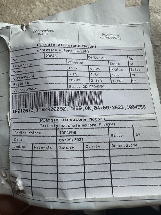Nowy silnik elektryczny vespa electrica “fe”