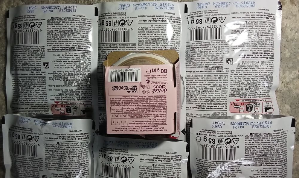 Вологий корм для котів Royal Canin та суп Delickcious, комплект -7 шт