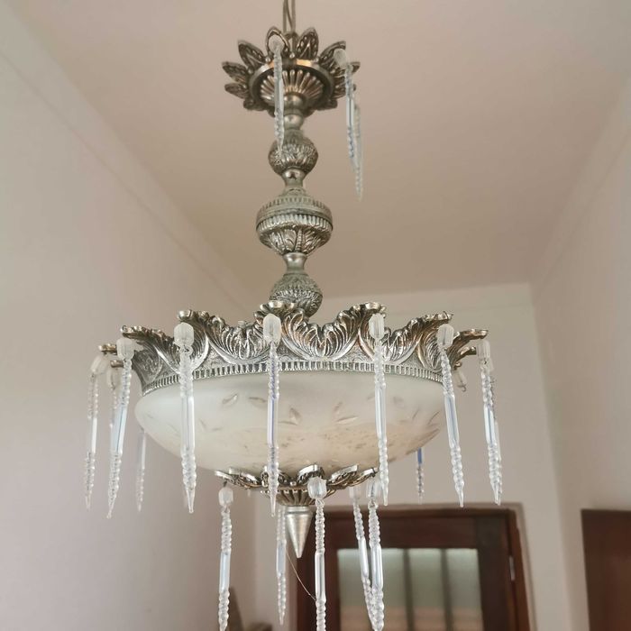 Candeeiro cristal Prateado