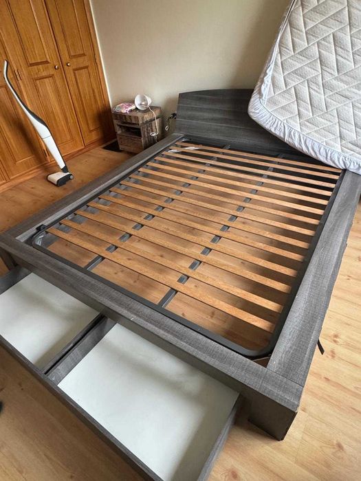 Cama casal 1.60x 2m estrutura com cabeceira
