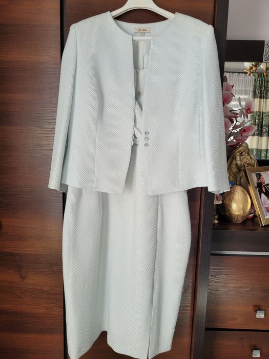 Komplet damski sukienka i bolerko żakiet rozmiar 42