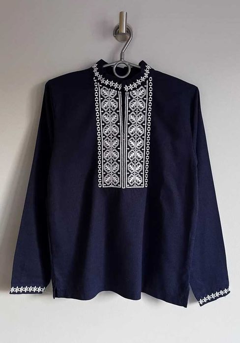 Вишиванка для хлопчика льон, стильна українська сорочка з вишивкою