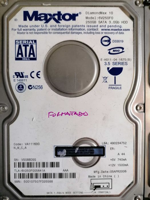 Discos SATA várias marcas/capacidades