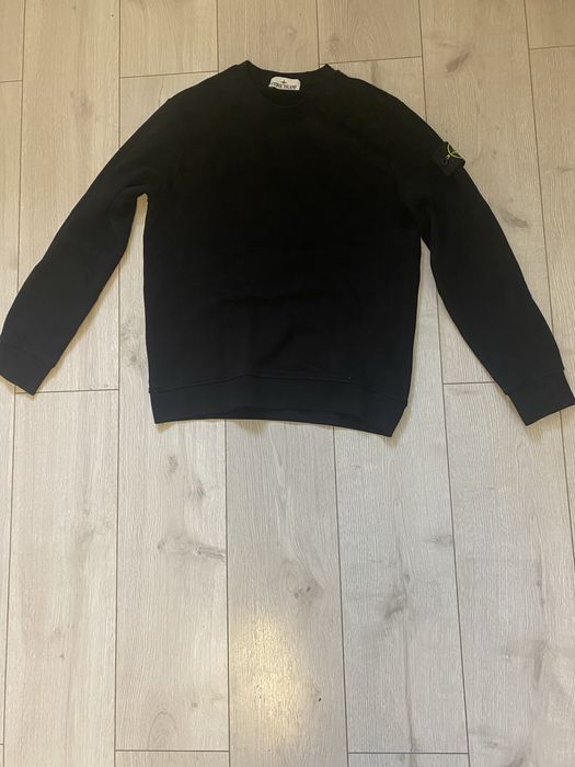 Черный Лонгслив Stone Island