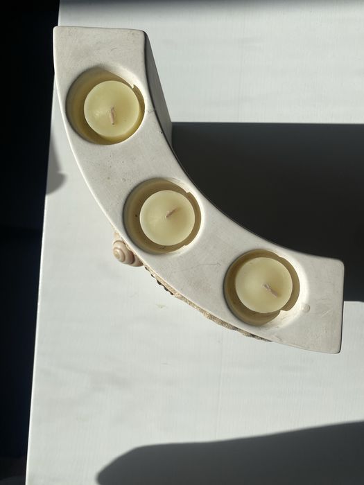 Apoio para velas, estilo praiano