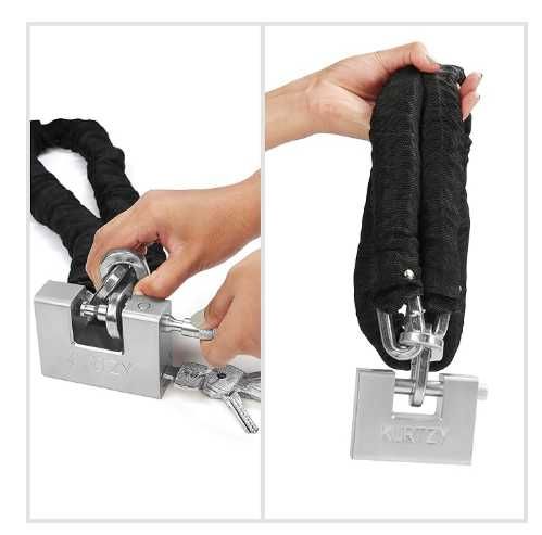Kurtzy Cadeado resistente de 1 kg com 5 chaves