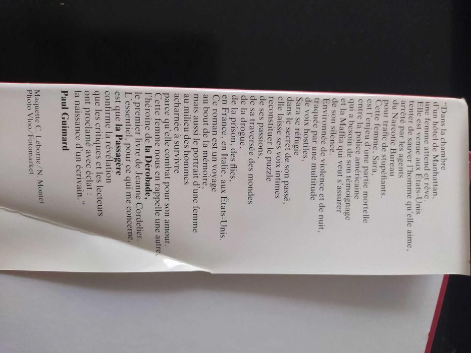 Książka po francysku La Passagere Jeanne Cordelier