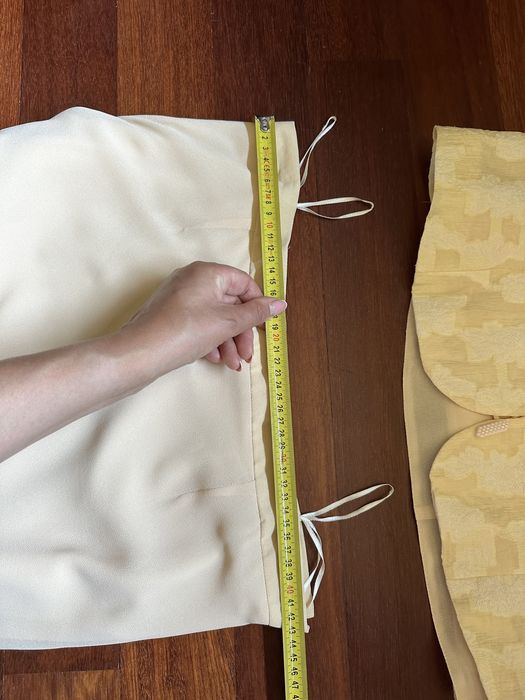 Kremowy set zestaw komplet garsonka wesele spódnica żakiet top