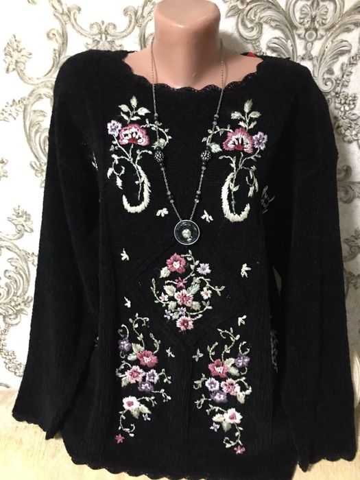 Шикарный тёплый вязаный бархатный свитер