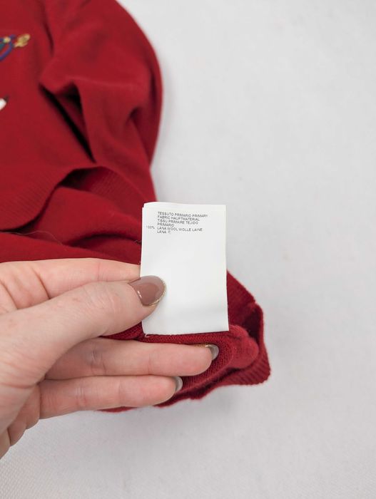 Dsquared2 czerwony sweter 100% wełna L