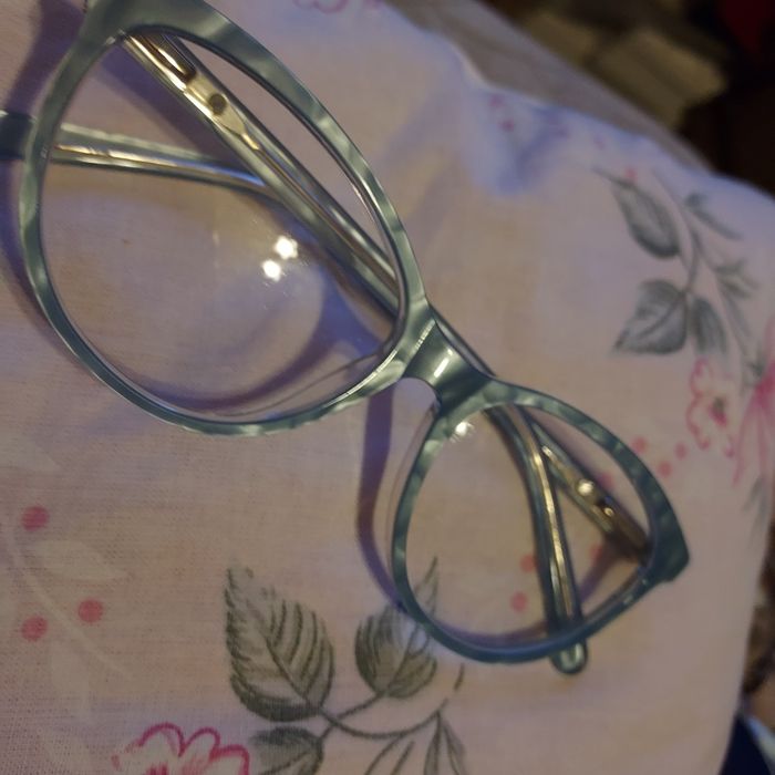 Oprawa okulary damskie srebrno-błękitna  cudowna