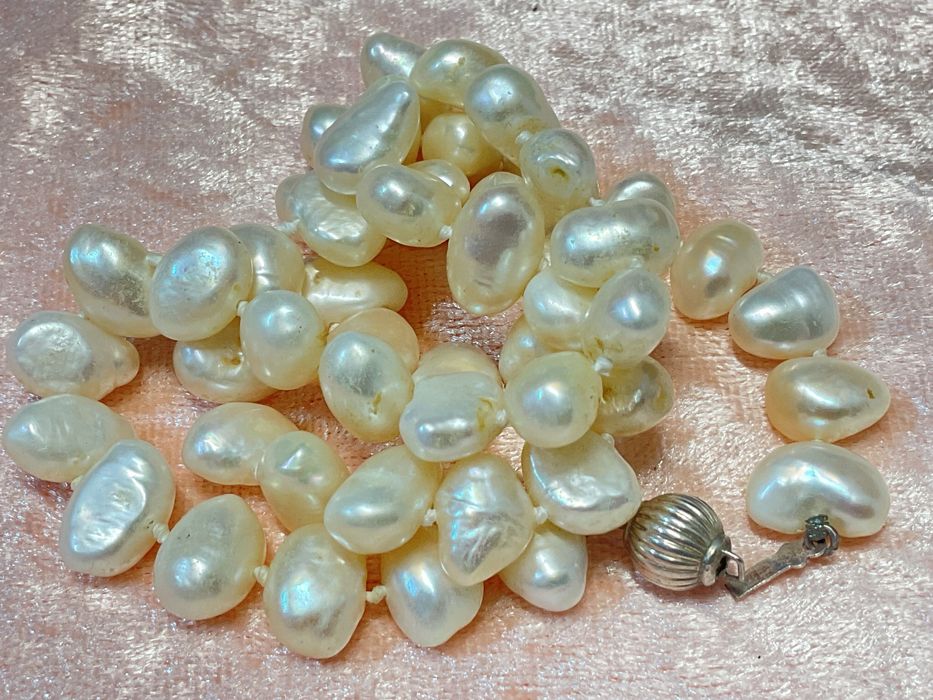 Colar pérolas fecho em prata