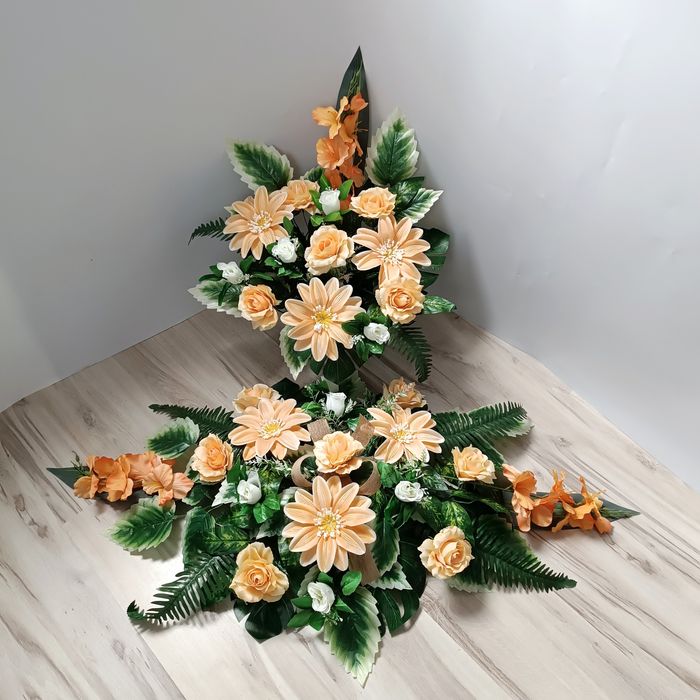 Duży komplet wiązanka stroik na grób cmentarz