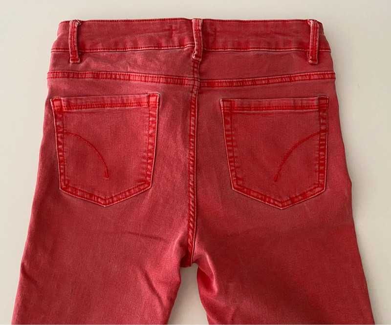 Calças vermelhas skinny