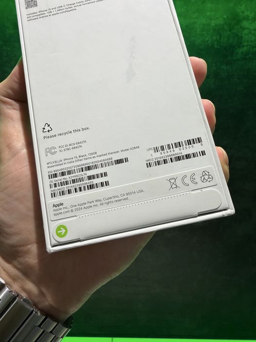 New Apple iPhone 15 128 gb  Black eSim Гарантія 12міс