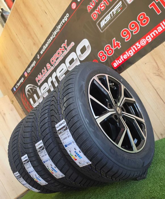 Koła zimowe RENAULT SYMBIOZ, AuSTRAL. CAPTUR 17x5x114,3 Kumho WindCraft WP52+ 215/60/R17 + TPMS