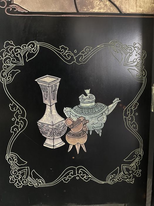 Вінтажна ширма в азіатському стилі