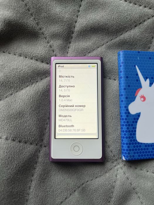 Apple iPod Nano 7 памʼять 16Gb модель A1446