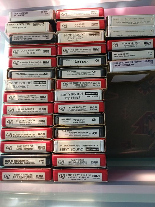 Cartuchos de música Q8 (Q8 cartridge tape), de Elvis a Chopin