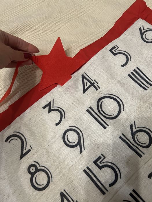 Świąteczna poszewka Poduszka kalendarz adwentowy