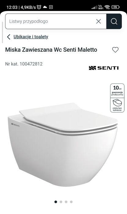 Miska WC wraz z deską.