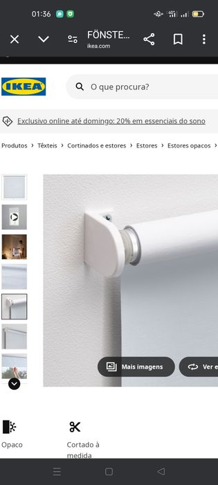 Estores de correr opaco, bege IKEA. NOVO