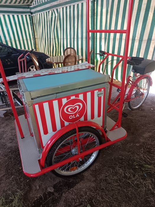 Triciclo carrinho arca de frio e com side car