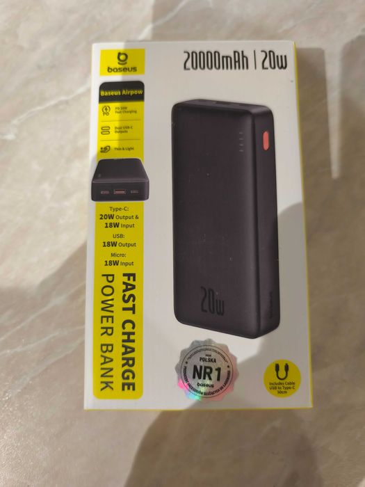 Powerbank Baseus 20000MAH- nowy, nieotwarty