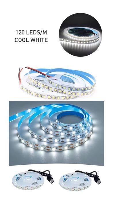 USB Світлодіодна Led стрічка RGB 5050 Різнокольорова 3м 5м 10м Лента