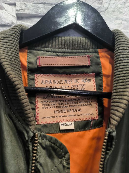 Kurtka Bomberka Alpha Industries Logo Zielona