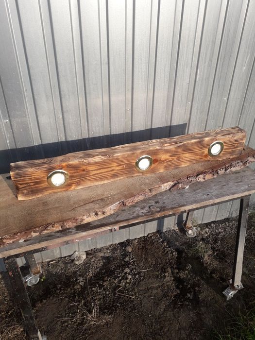 Lampa, żyrandol z drewna