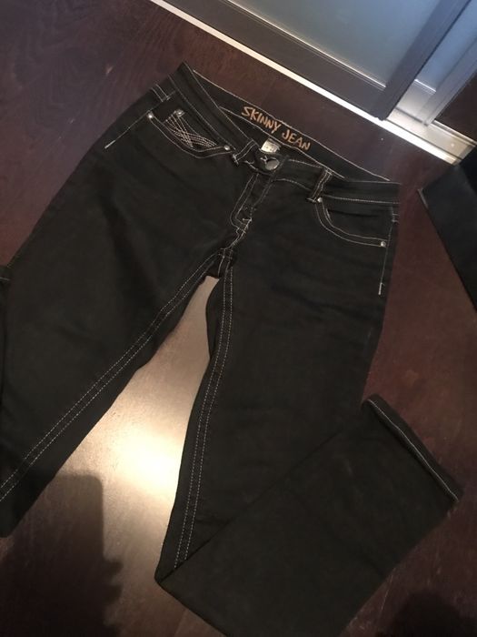 Jeansy czarne slim fit