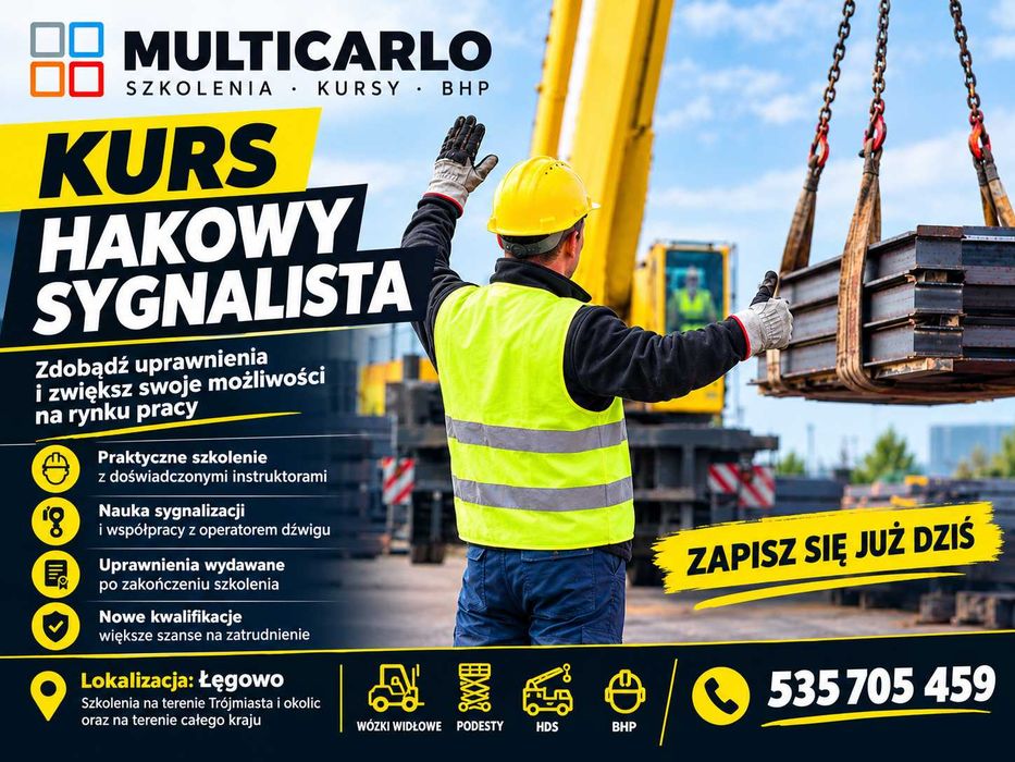 kurs szkolenie hakowy sygnalista + Upominek