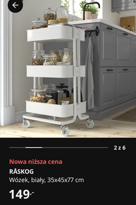 Raskog wózek kuchenny ikea