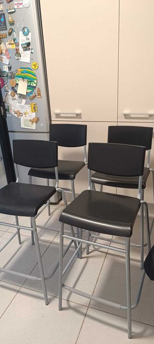 Conjunto 4 cadeiras pé alto