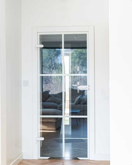 Drzwi loft, stalowo - szklane, nowoczesne, solidne, przesuw, pivot