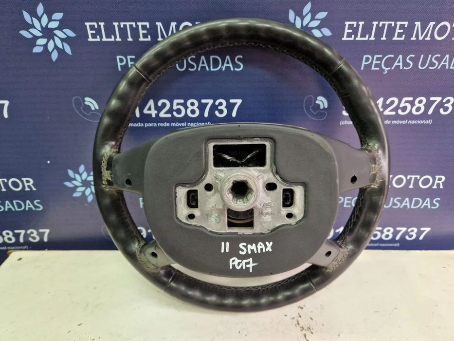 Volante usado pele com airbag FORD S-MAX GALAXY COMANDOS MULTIFUNÇÕES