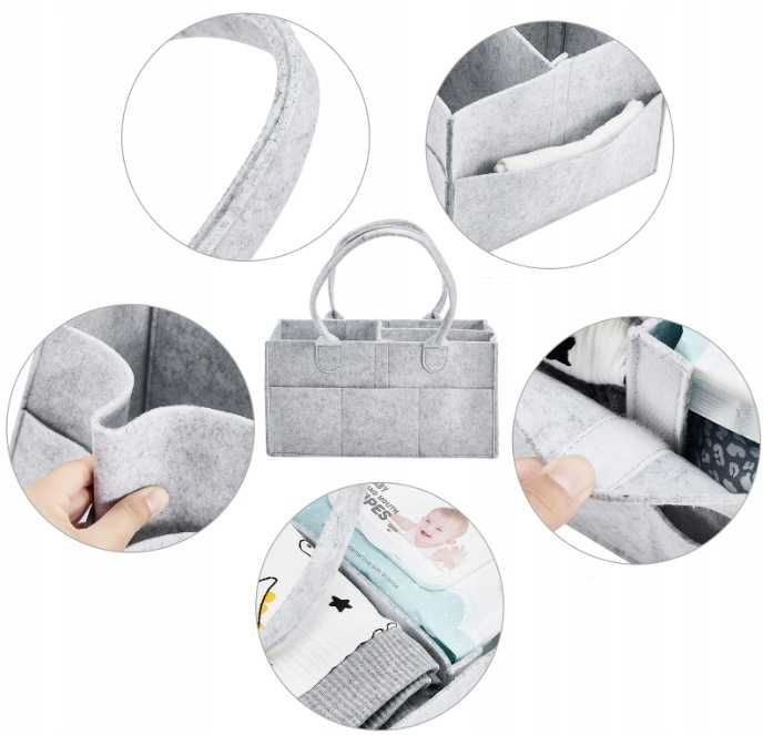 Organizer na pieluszki wielofunkcyjny filcowy