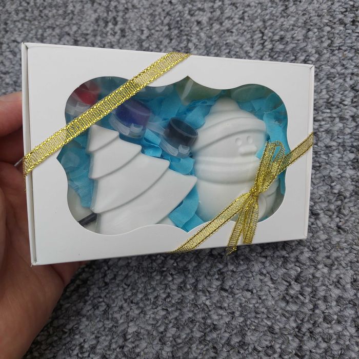 Новорічний набір гіпсових фігурок для творчості розмальовка