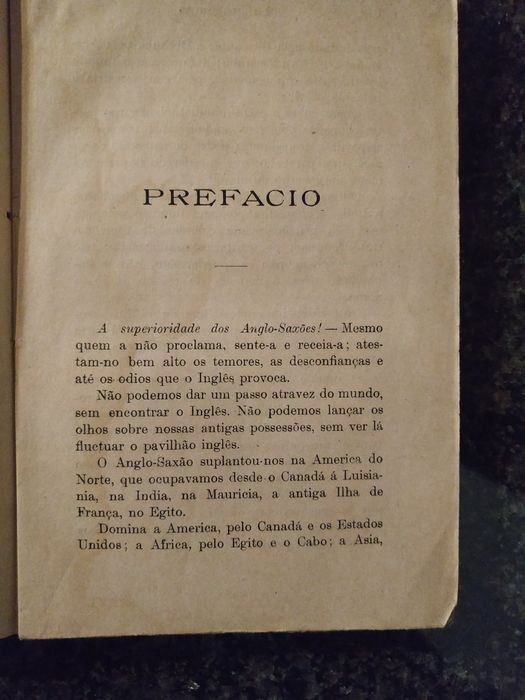 Livro Os Anglo - Saxões Causas da Sua Superioridade de 1917
