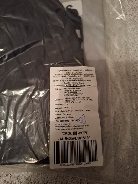 Ubranie sportowe MON/WP komplet rozmiar S.