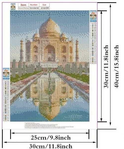 5D DIY Haft diamentowy Indie, Tadż Mahal