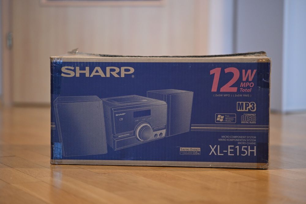 Wieża Sharp XL-E15H z Pilotem – AUX, Radio (Uszkodzone CD)