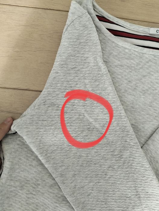 Szara bawełniana bluza bluzka