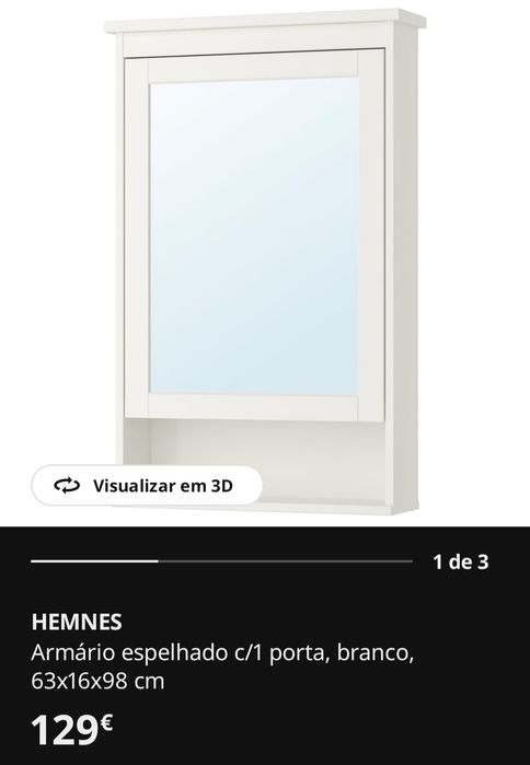 Armário com espelho IKEA Hemnes