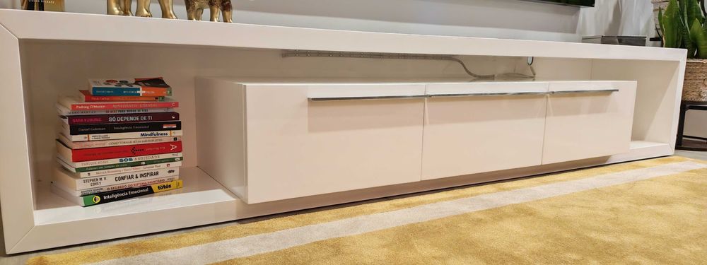 Móvel TV Branco lacado