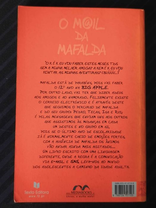 Livro - O Mail da Mafalda- Mafalda vai para Nova Iorque (ctt editorial grátis)