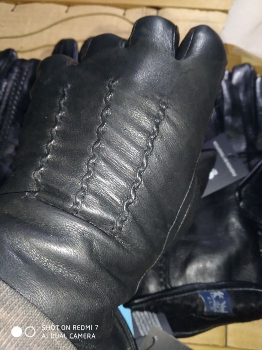 Новые перчатки мужские натуральная кожа Touch screen сенсорные унисекс