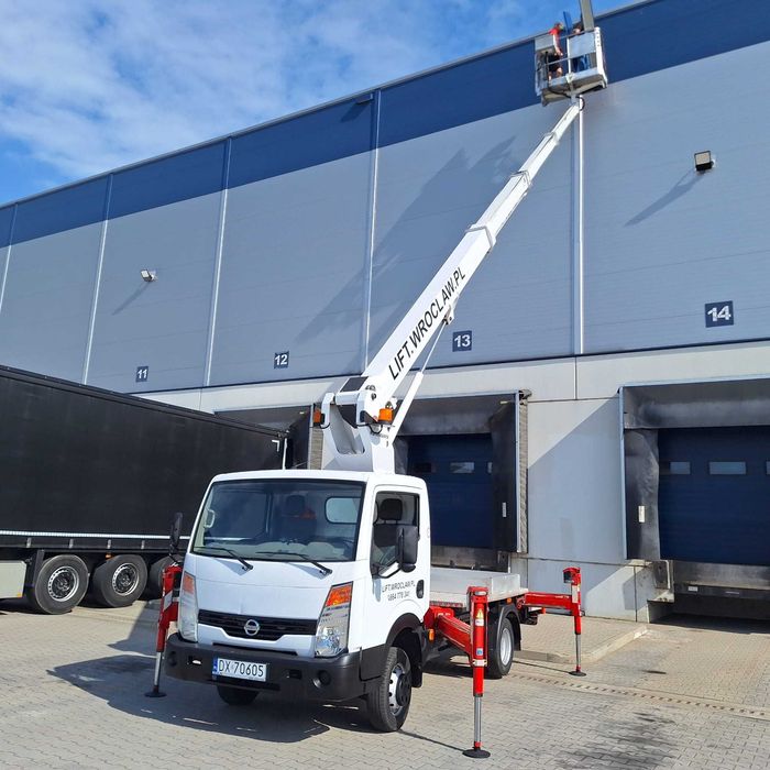 Podnośnik koszowy wynajem  zwyżka wycinka pielęgnacja 22m 3.5t